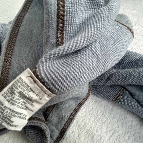 Tommy Bahama Jeans Mens 1/4-Zip Mock Neck Pullover Sweater Gray Knit Casual - Picture 4 of 7